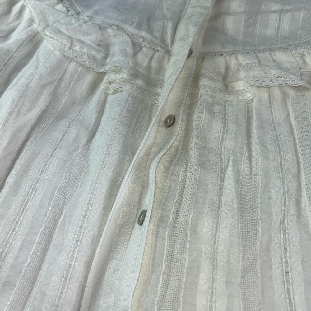 Zara Cream Ruffled Blouse - Picture 4 of 6